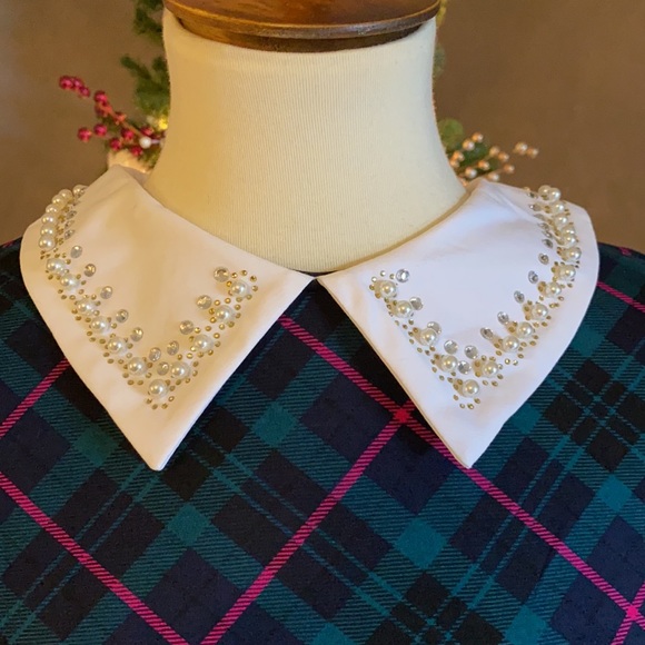 Gorgeous Charter Club Plaid and Jewel Top - Picture 4 of 9